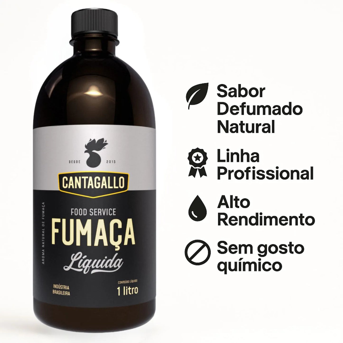 Fumaça Líquida CantaGallo 1L - Sabor Defumado Autêntico