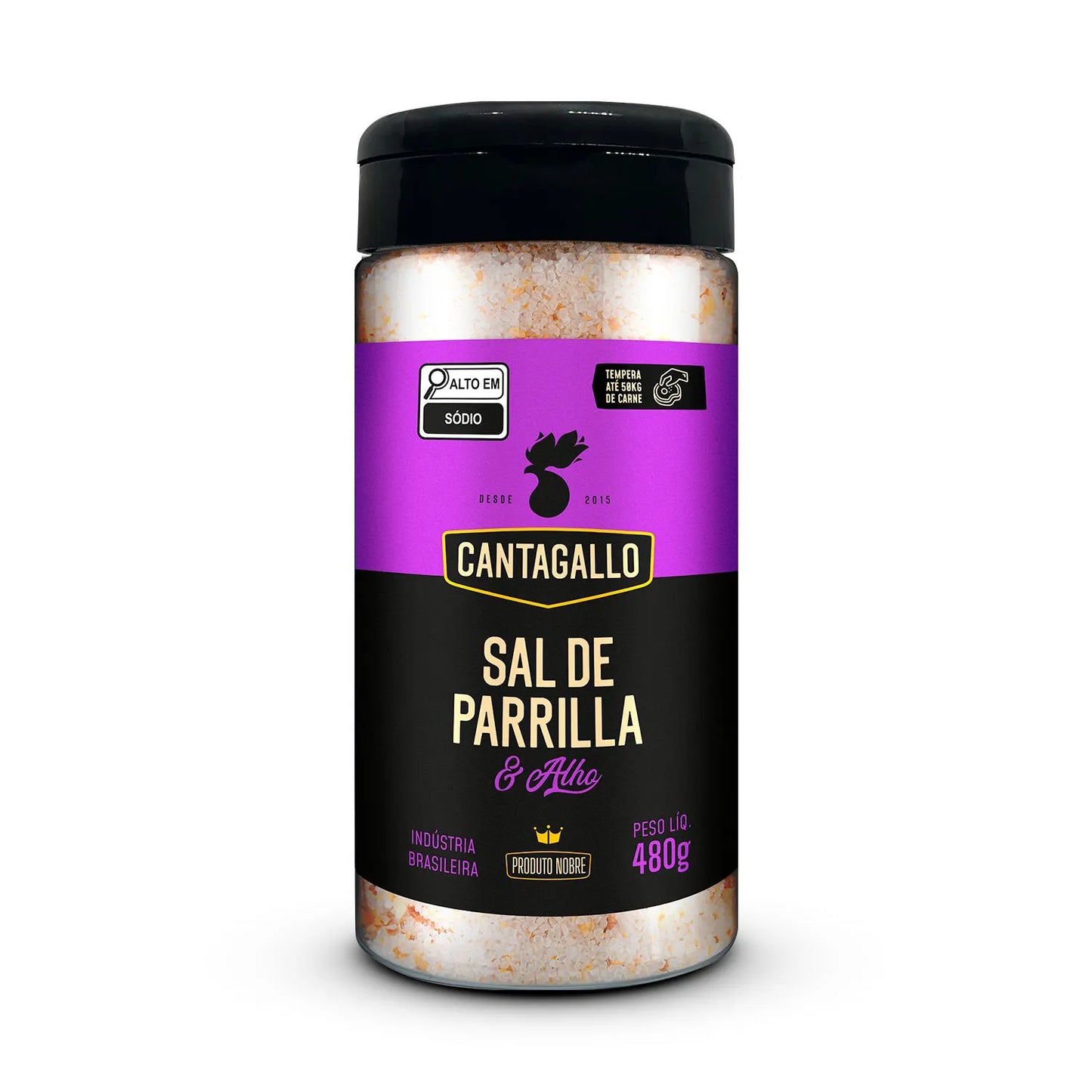 Sal de Parrilla e Alho CantaGallo 480G - Pote