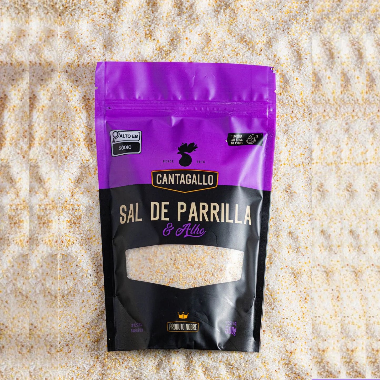 Sal de Parrilla e Alho CantaGallo 500G - Refil Econômico