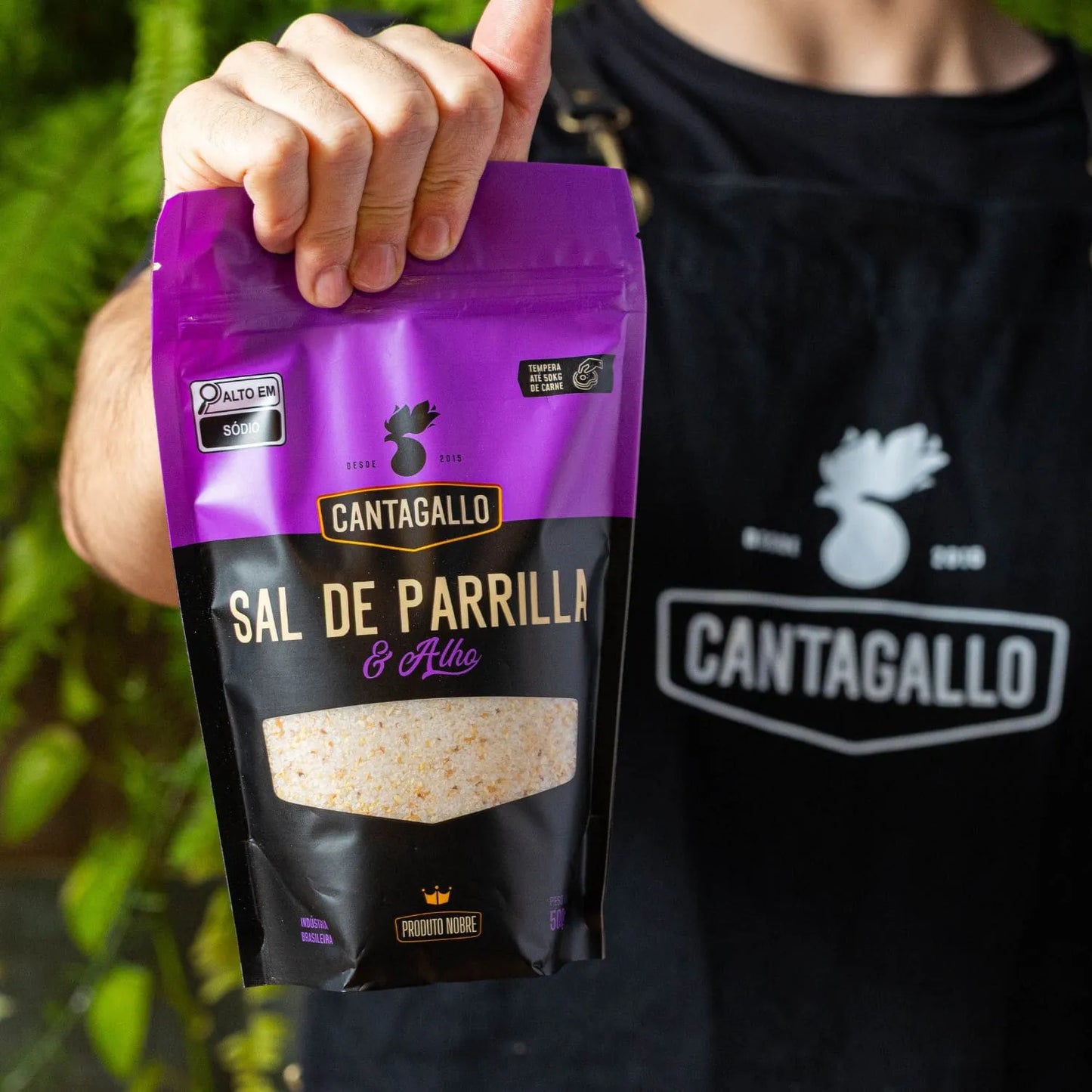 Sal de Parrilla e Alho CantaGallo 500G - Refil Econômico