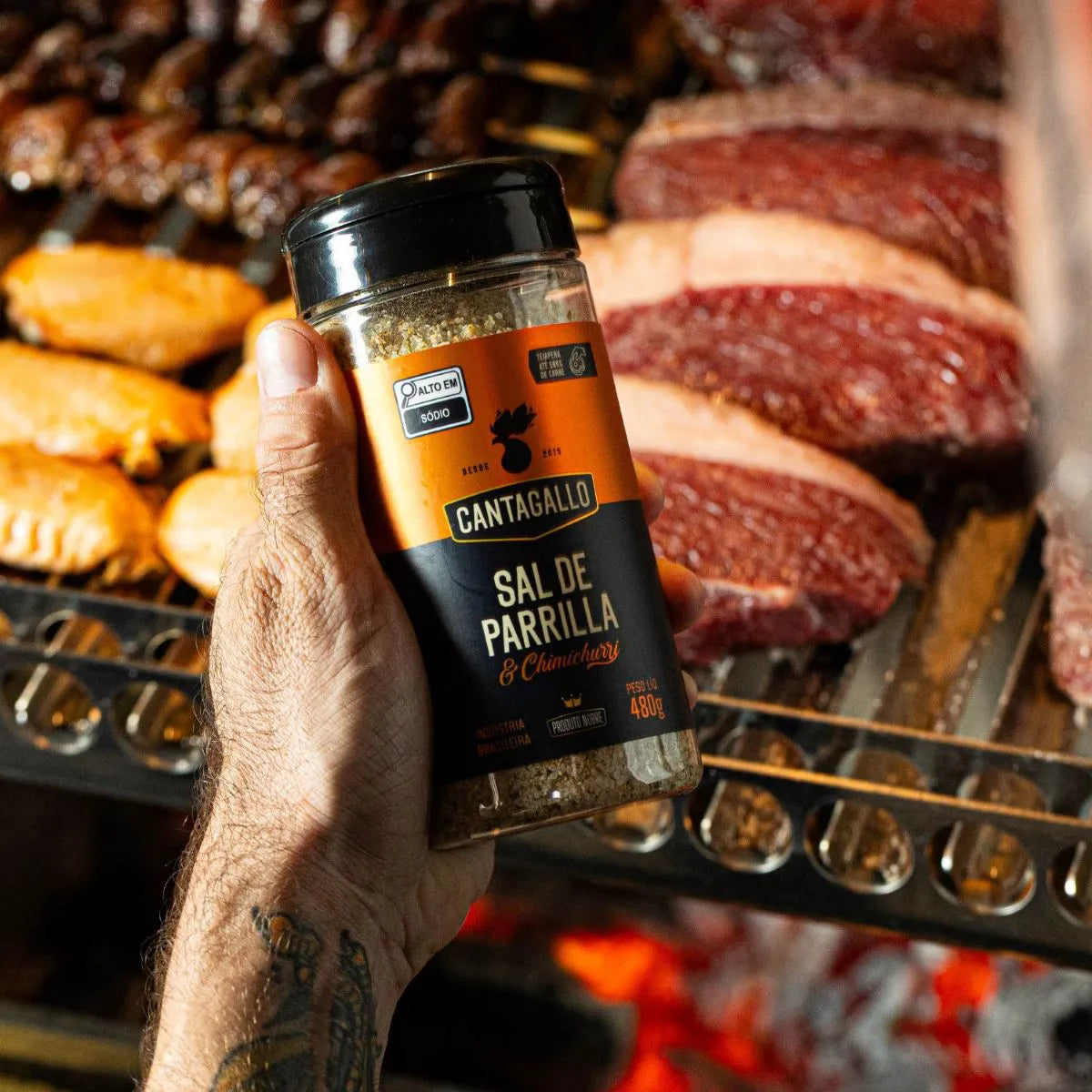 Sal de Parrilla e Chimichurri CantaGallo 480G - Pote