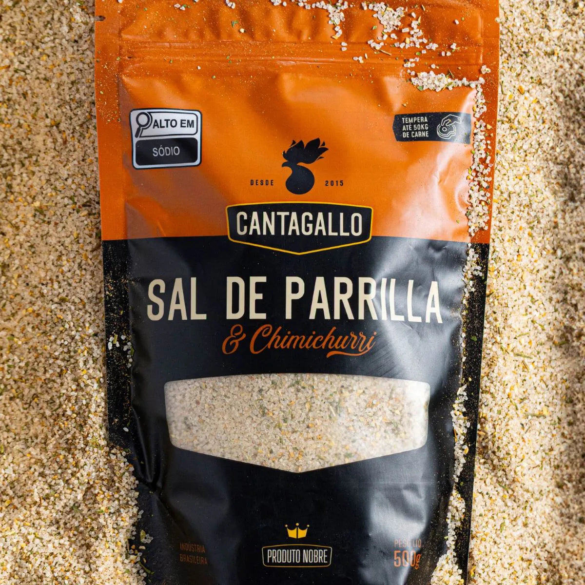 Sal de Parrilla e Chimichurri CantaGallo 500G - Refil Econômico