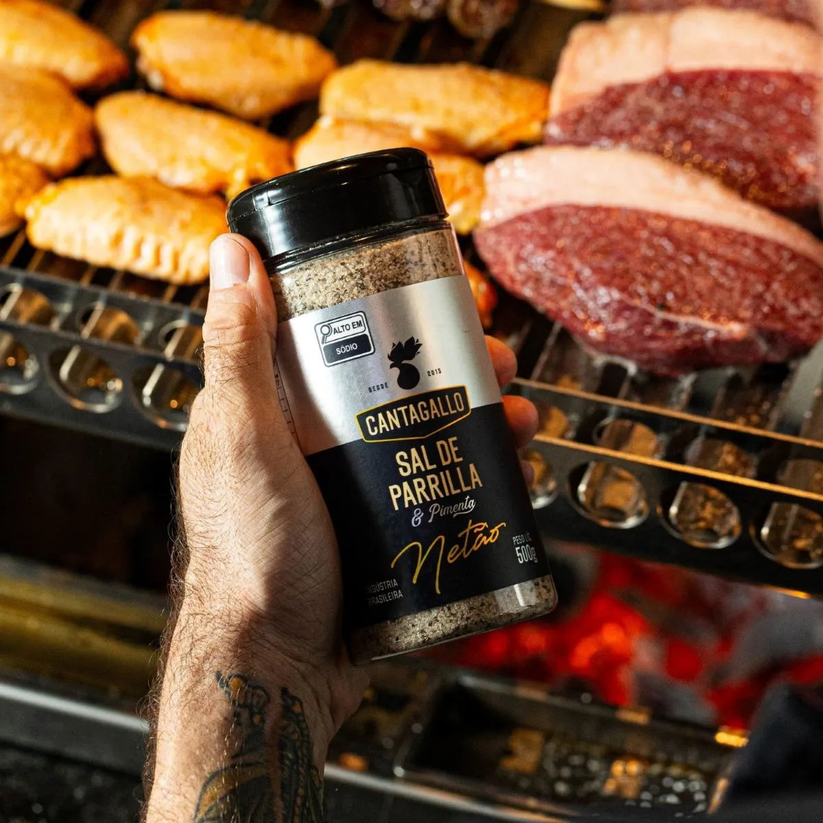 Sal de Parrilla e Pimenta by Netão CantaGallo 500G - Pote