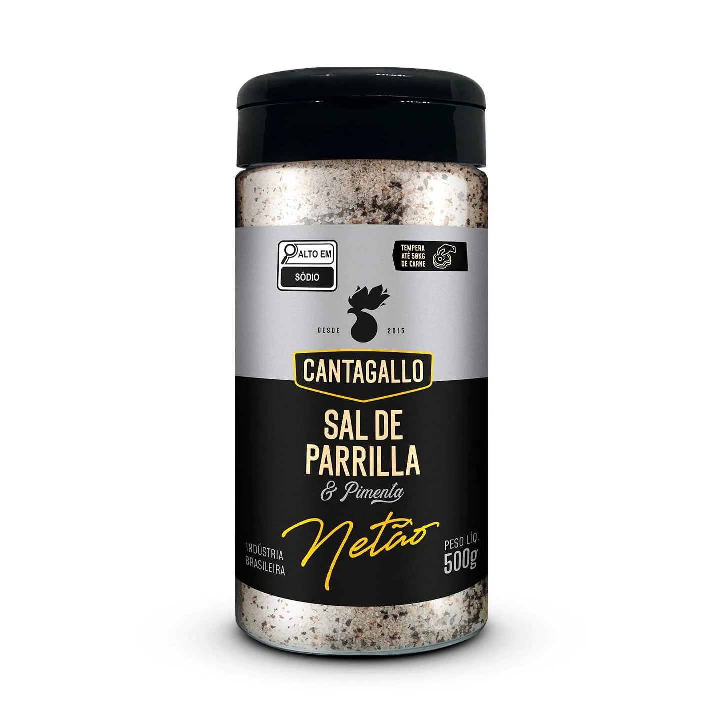 Sal de Parrilla e Pimenta by Netão CantaGallo 500G - Pote