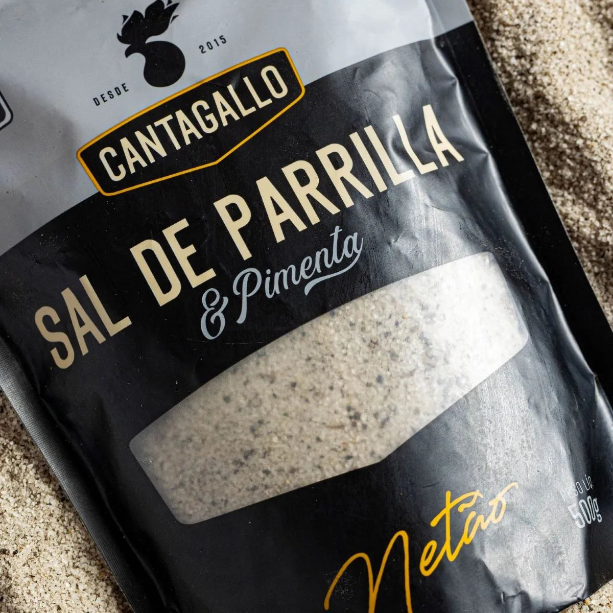 Sal de Parrilla e Pimenta by Netão CantaGallo 500G - Refil Econômico