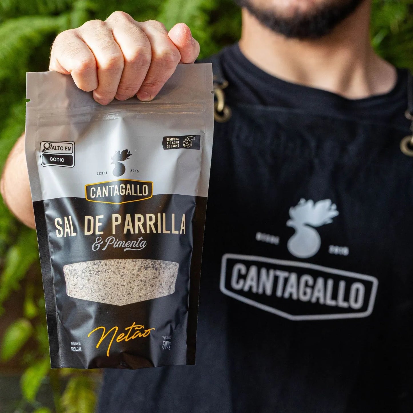 Sal de Parrilla e Pimenta by Netão CantaGallo 500G - Refil Econômico