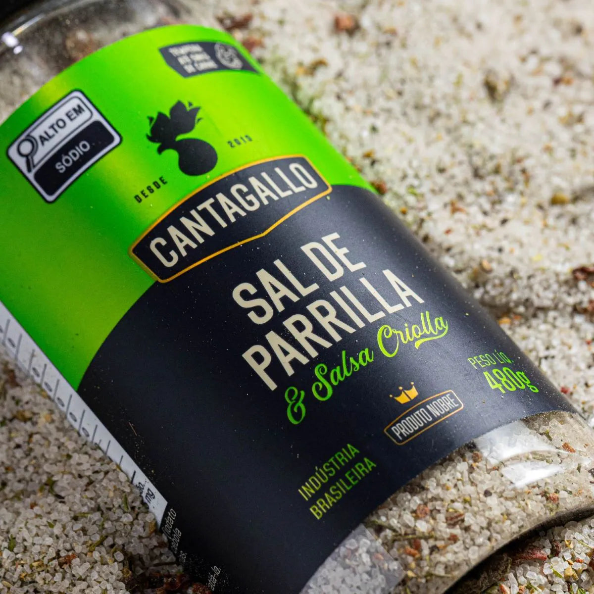 Sal de Parrilla e Salsa Criolla CantaGallo 480G -Pote