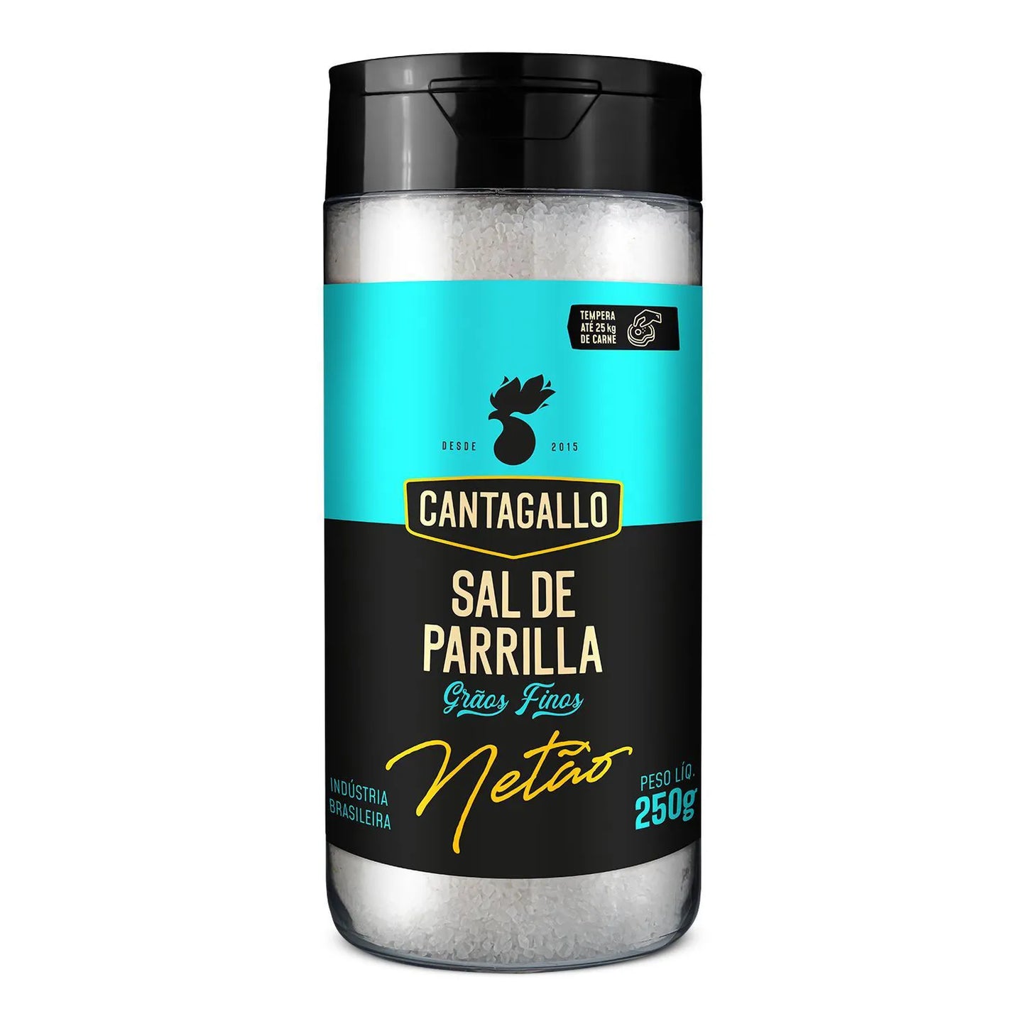 Sal de Parrilla Grãos Finos CantaGallo by Netão 250g - Pote