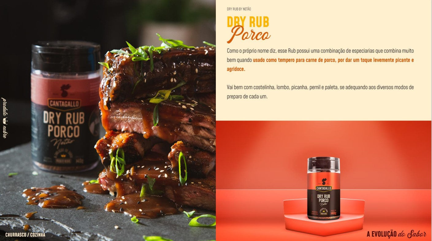Dry Rub Porco - CantaGallo by Netão 140g