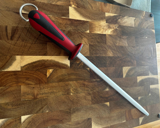 Fuzil/Chaira Victorinox Dual Grip 30cm – Redonda, Micro-Fino | Cabo Vermelho