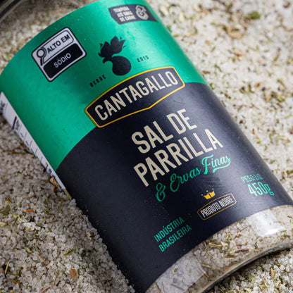 Sal de Parrilla e Ervas Finas CantaGallo 450G - Pote