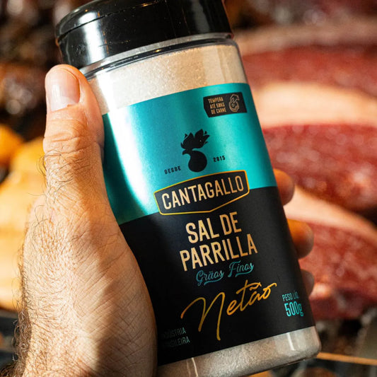 Sal de Parrilla Grãos Finos (Entrefino) By Netão CantaGallo 500G - Pote