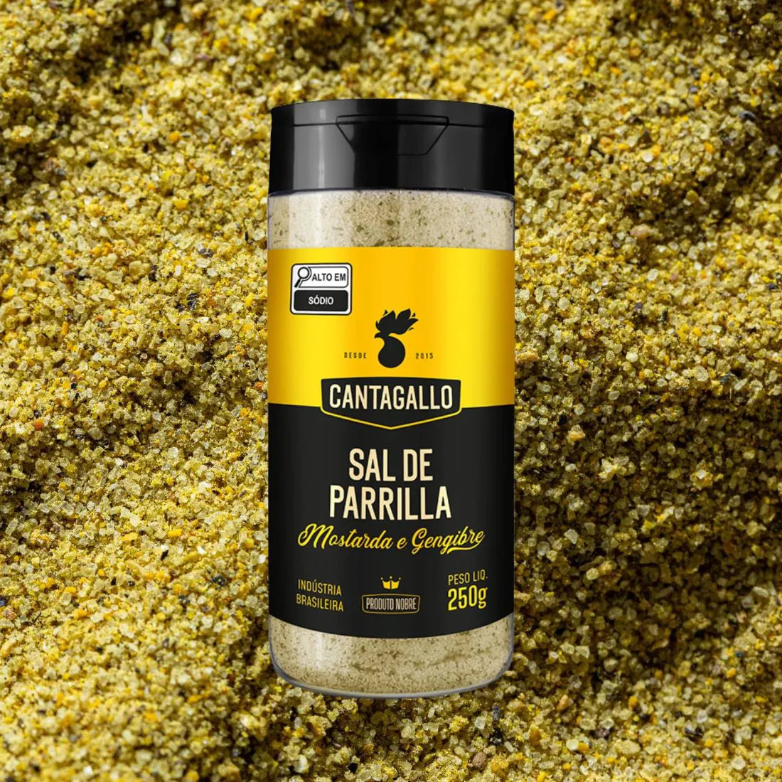 Sal De Parrilla Mostarda e Gengibre CantaGallo 250g